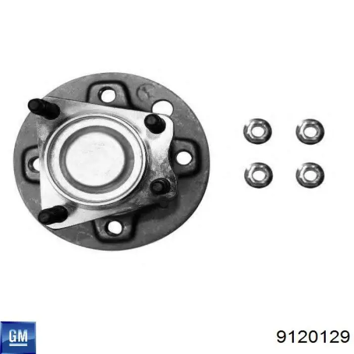 Cubo de rueda trasero 9120129 General Motors