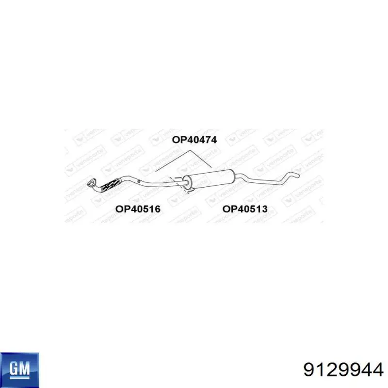 Silenciador central General Motors 9129944 precio, desde 71,60 EUR