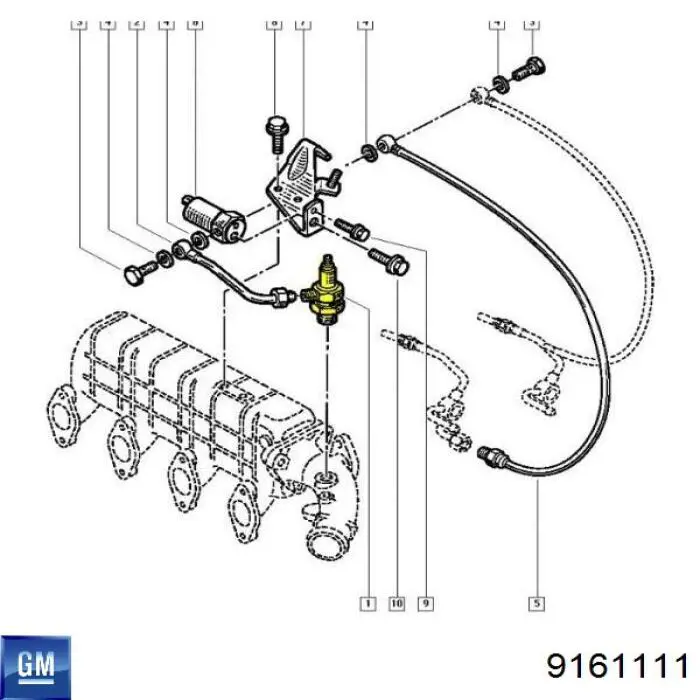 9161111 General Motors Bujías de calentamiento