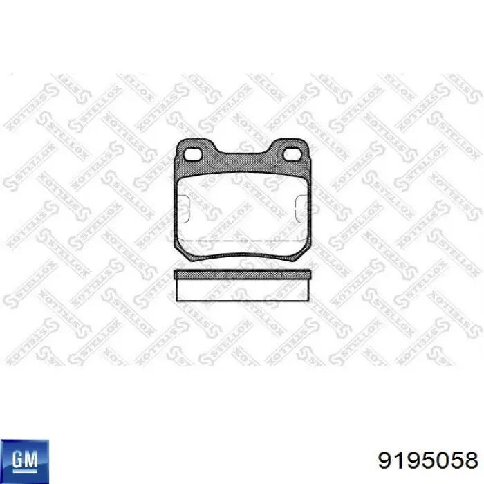9195058 General Motors Pastillas freno traseras