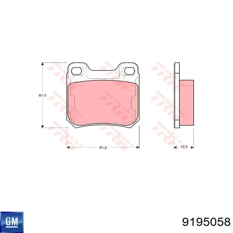 Pastillas traseras de freno General Motors 9195058 precio, desde 26,59 EUR