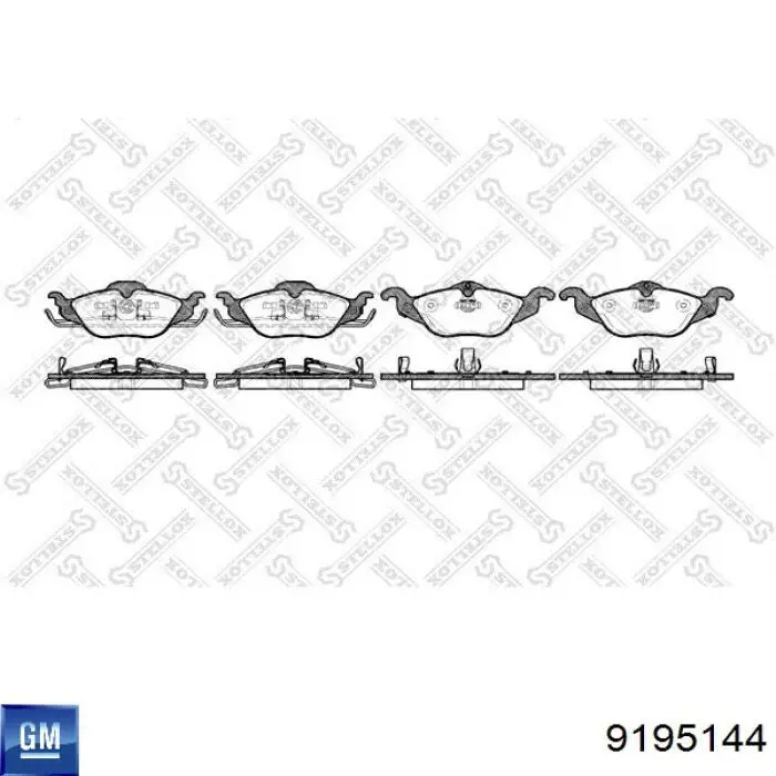 9195144 General Motors Pastillas delanteras