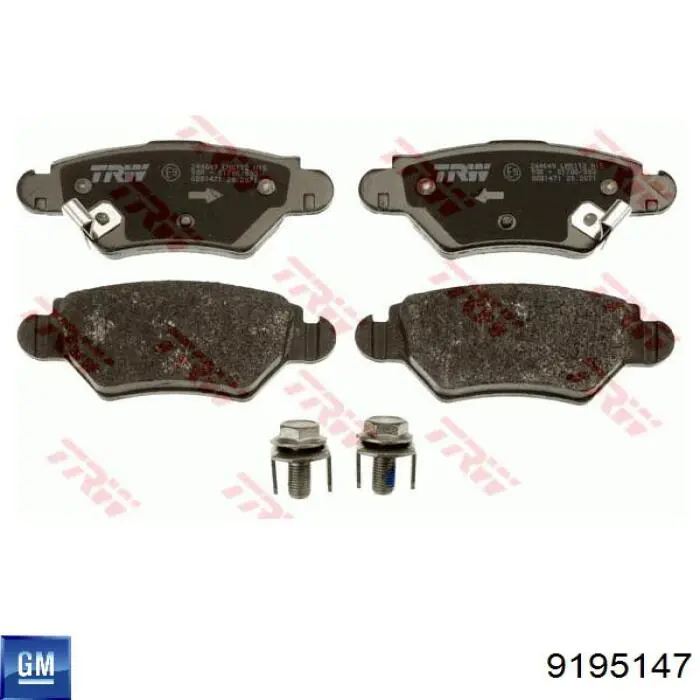 Pastillas traseras de freno General Motors 9195147 precio, desde 21,37 EUR