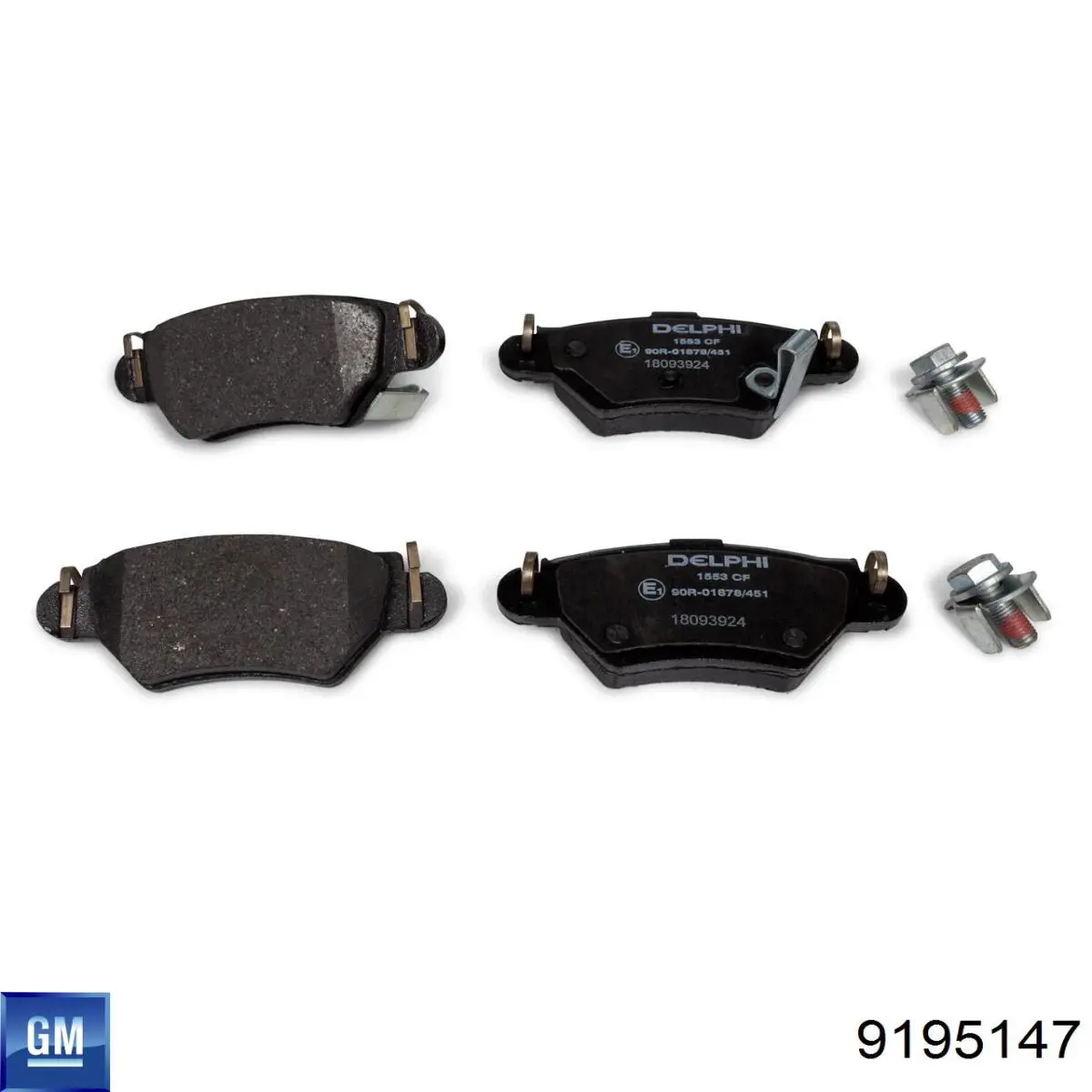 9195147 General Motors Pastillas freno traseras