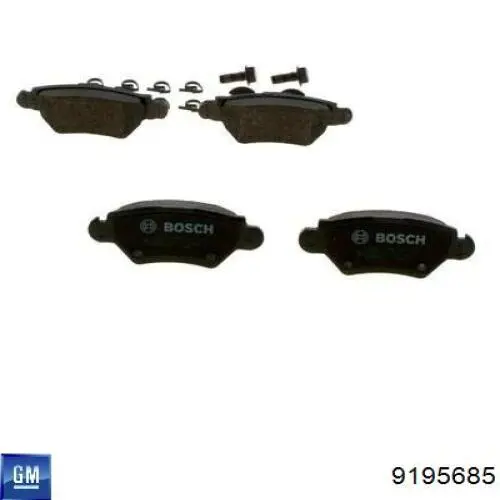 9195685 General Motors Pastillas freno traseras