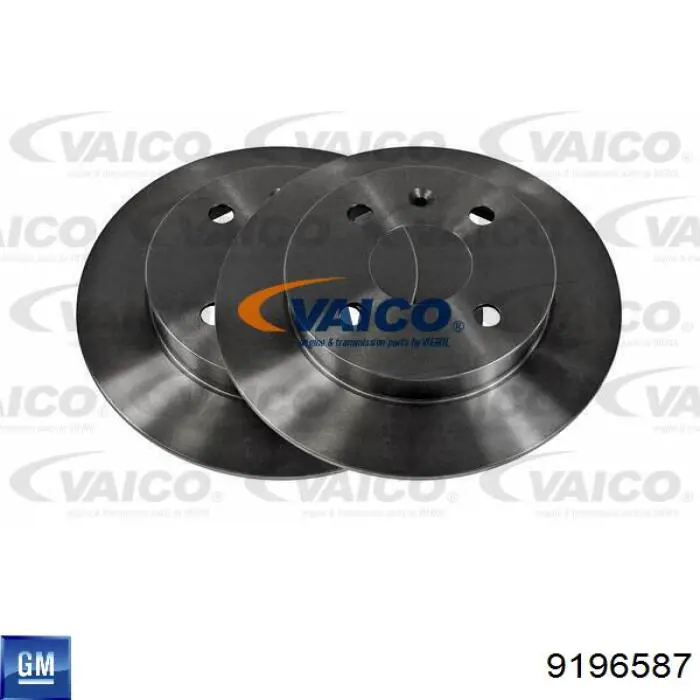 9196587 General Motors Freno de disco trasero