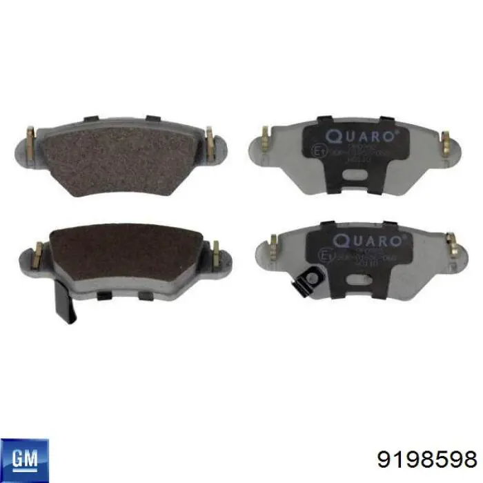 9198598 General Motors Pastillas freno traseras