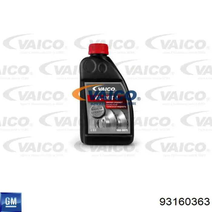 Líquido de freno General Motors BRAKE FLUID 0.5 L DOT 4 (93160363)