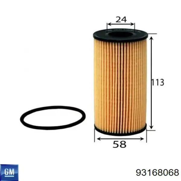 93168068 General Motors filtro de aceite