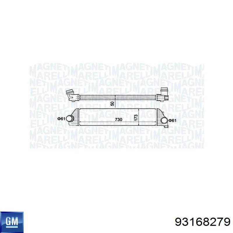 93168279 General Motors intercooler