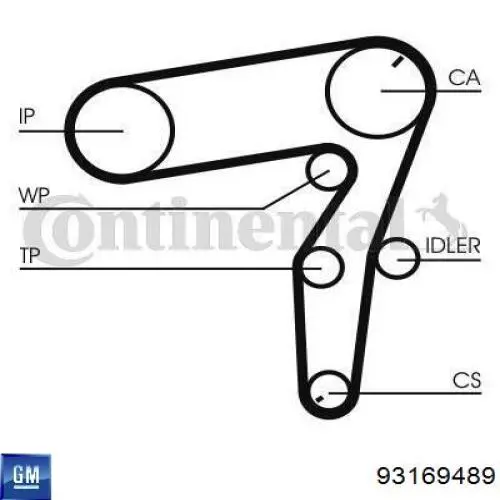 Comprar 93169489 General Motors Correa distribución