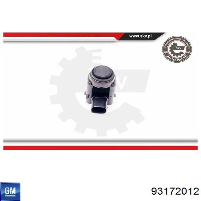 Sensor de aparcamiento trasero 93172012 General Motors