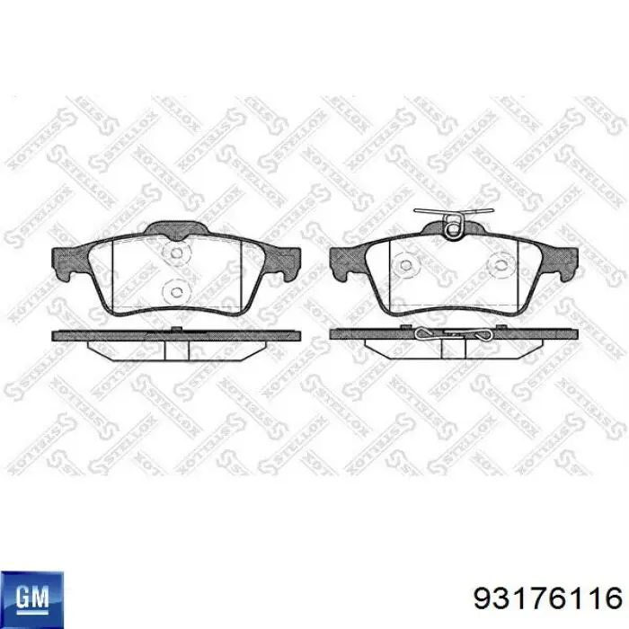 Pastillas traseras de freno General Motors 93176116 precio, desde 19,81 EUR