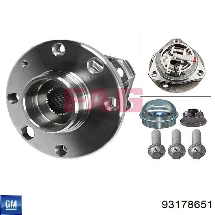 Buje de rueda delantero General Motors 93178651 precio, desde 71,15 EUR