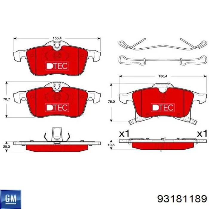 Pastillas de freno delanteras Opel Corsa X12