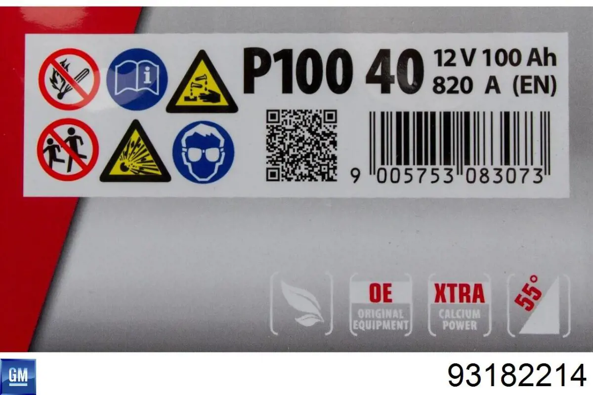 Batería de arranque General Motors 93182214 precio, desde 187,76 EUR