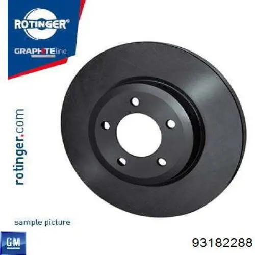 Disco de freno trasero 93182288 General Motors