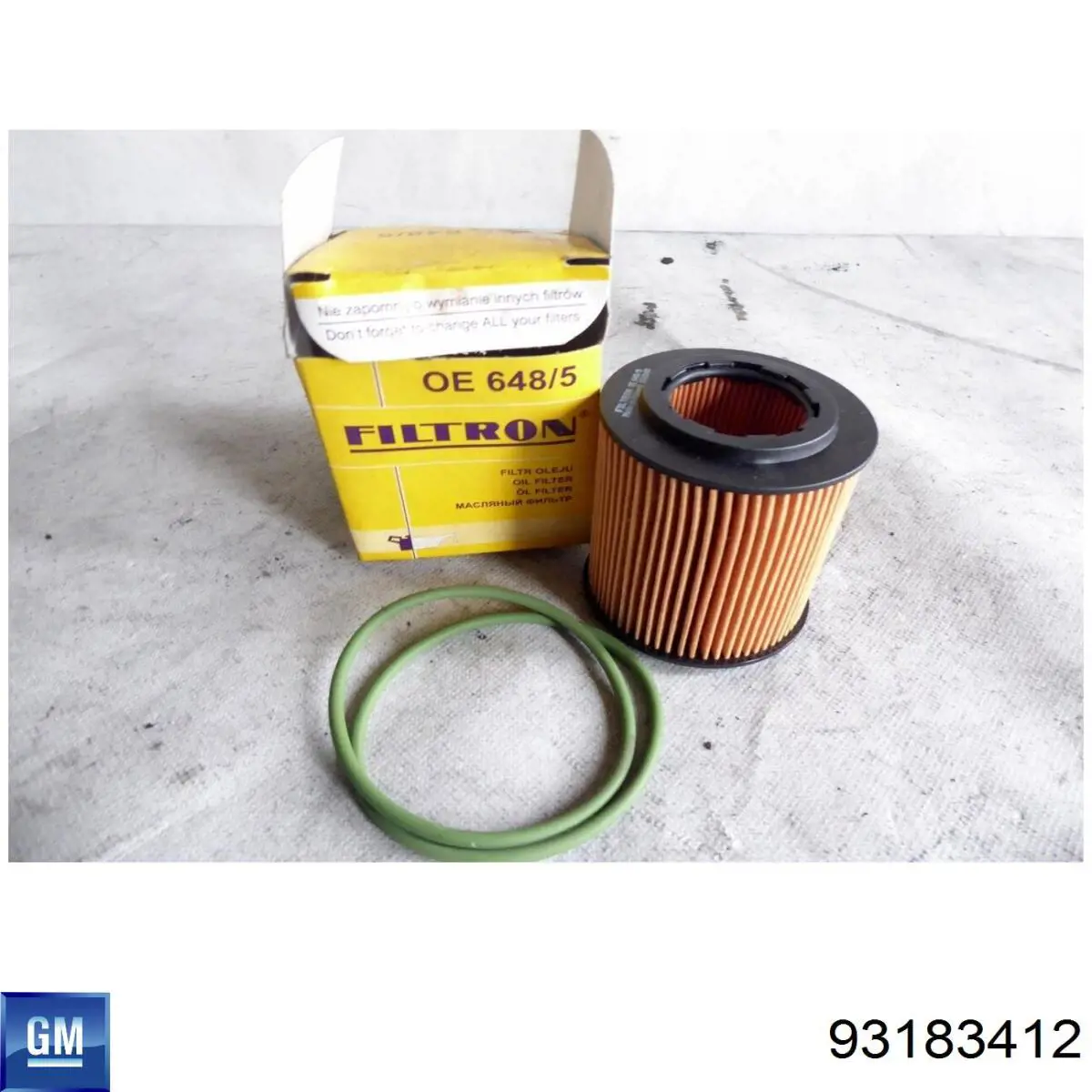 93183412 General Motors Filtro aceite