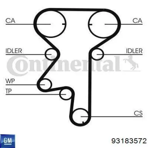 93183572 General Motors kit correa de distribución