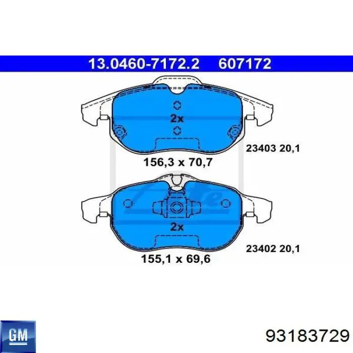 Pastillas de freno delanteras Opel Vectra