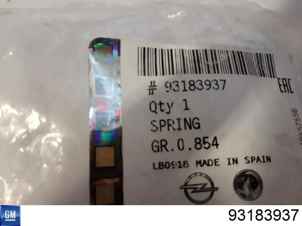 93183937 General Motors Resorte del pedal de embrague