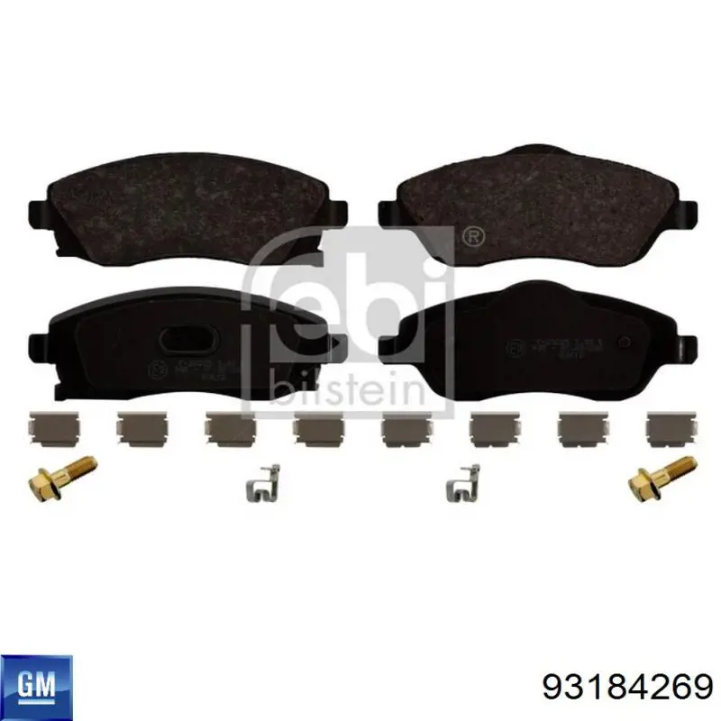 93184269 General Motors pastillas de freno delanteras