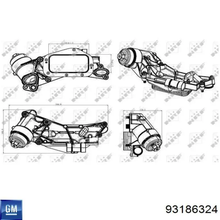 Comprar 93186324 General Motors Portafiltro de aceite