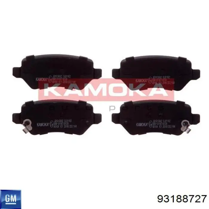Pastillas de freno traseras 93188727 General Motors