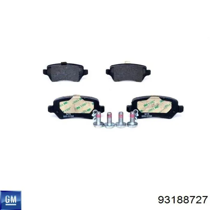 Comprar 93188727 General Motors Pastillas de freno traseras