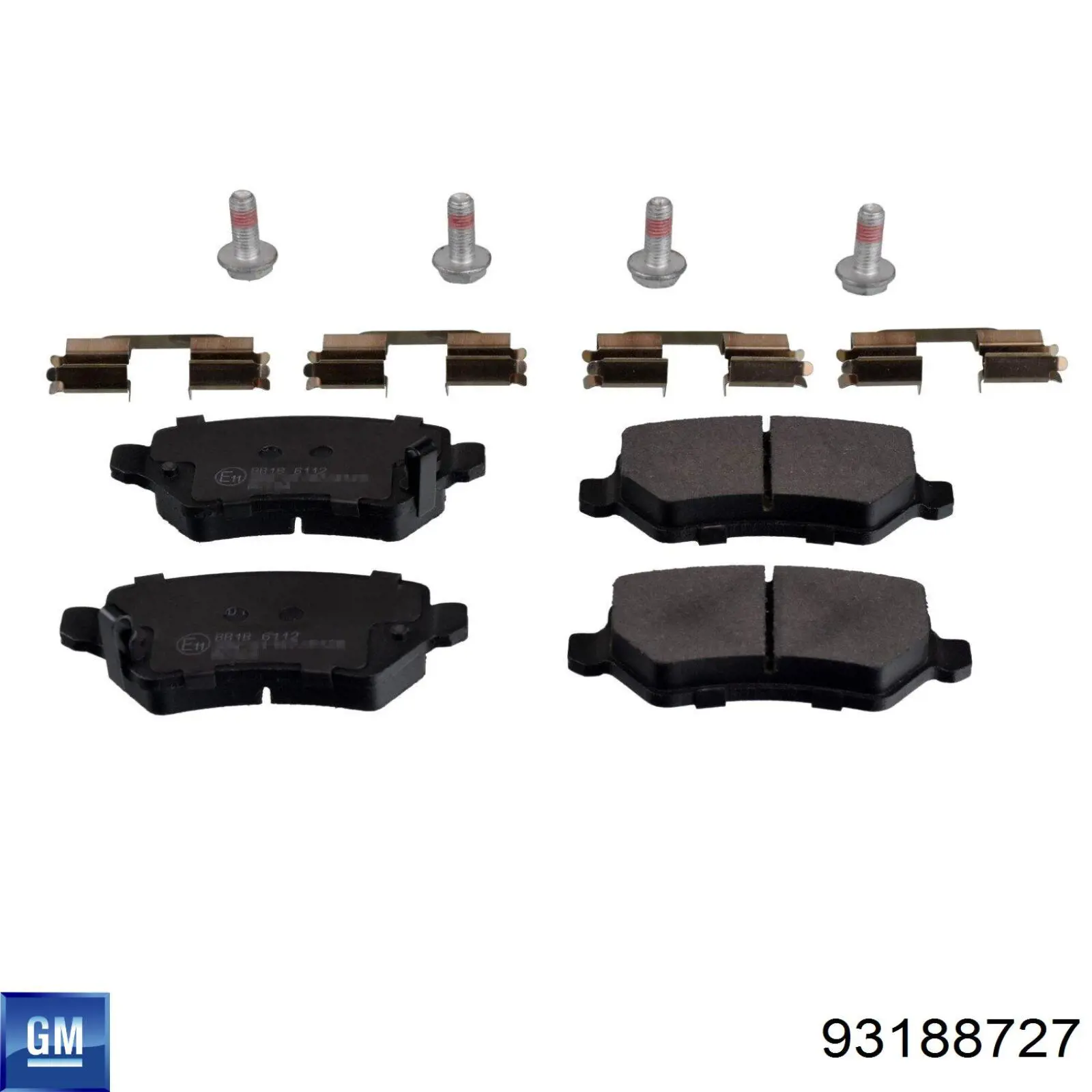 93188727 General Motors pastillas de freno traseras