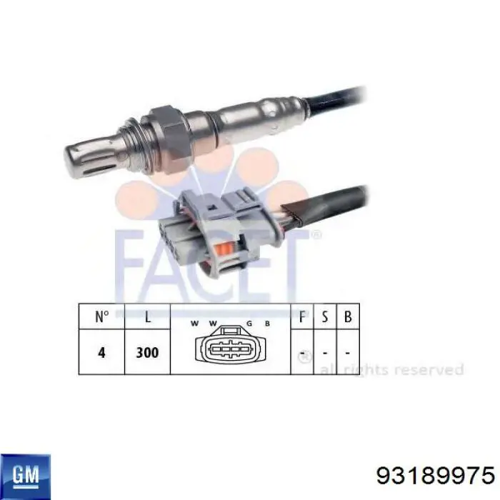 Sensor de oxígeno previo al catalizador General Motors 93189975 precio, desde 64,83 EUR