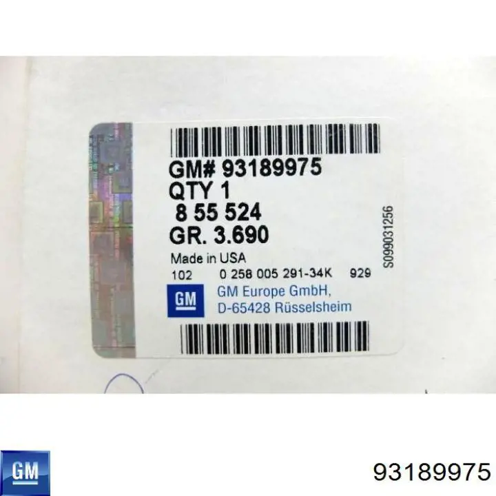 93189975 General Motors Sensor de oxígeno previo al catalizador