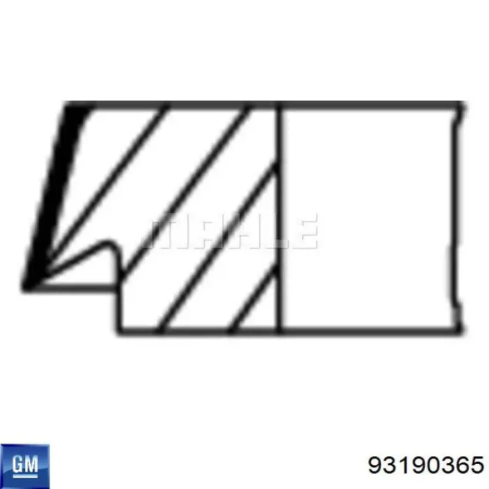 Juego de anillos de pistón para 1 cilindro, STD General Motors 93190365 precio, desde 25,35 EUR