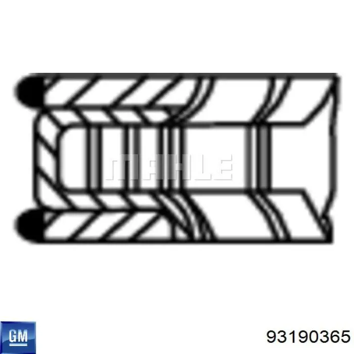 93190365 General Motors Juego de anillos de pistón para 1 cilindro, STD