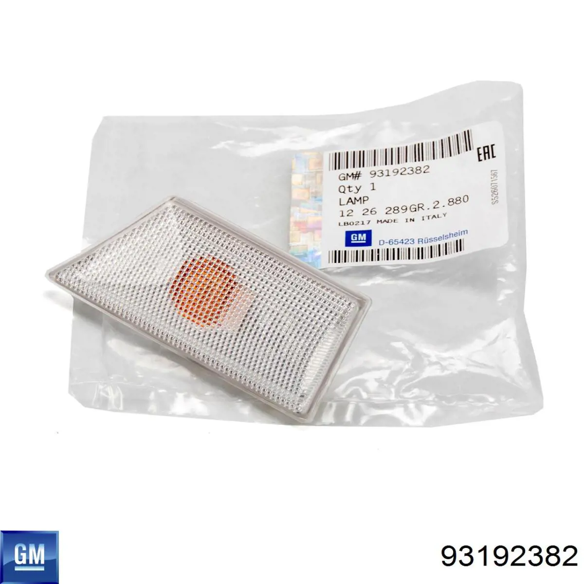 Luz intermitente de guardabarros derecho 93192382 General Motors