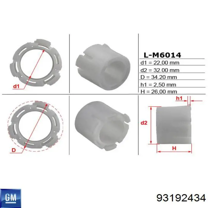 93192434 General Motors cremallera de dirección