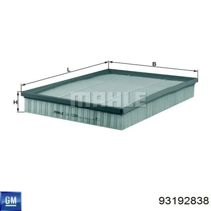 93192838 General Motors Filtro de aire de motor