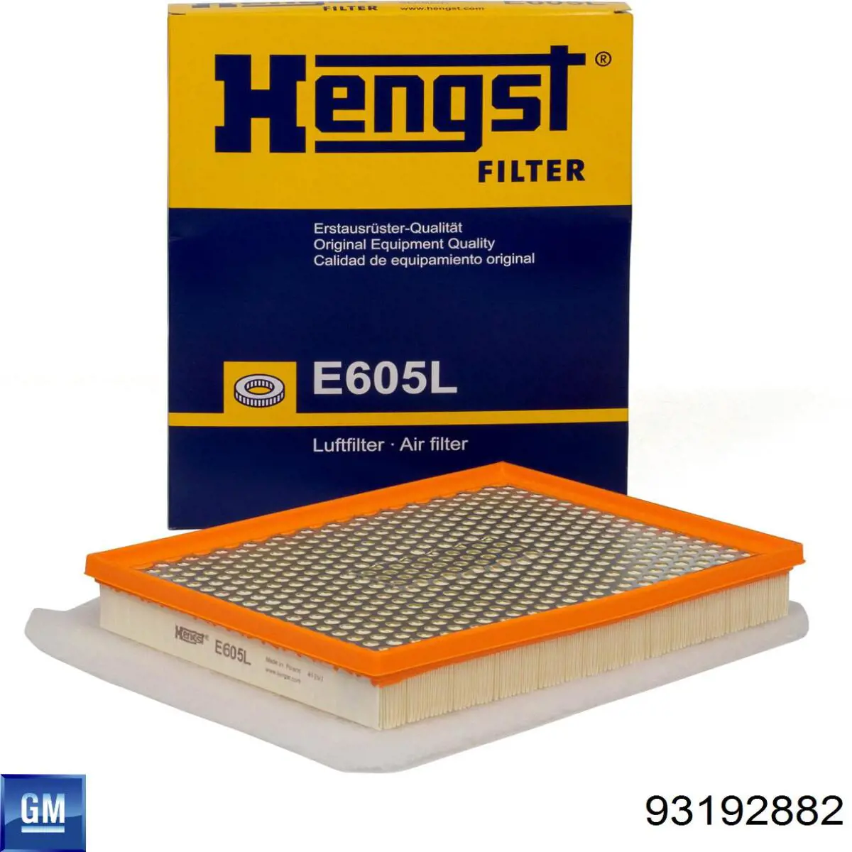 Filtro aire General Motors 93192882
