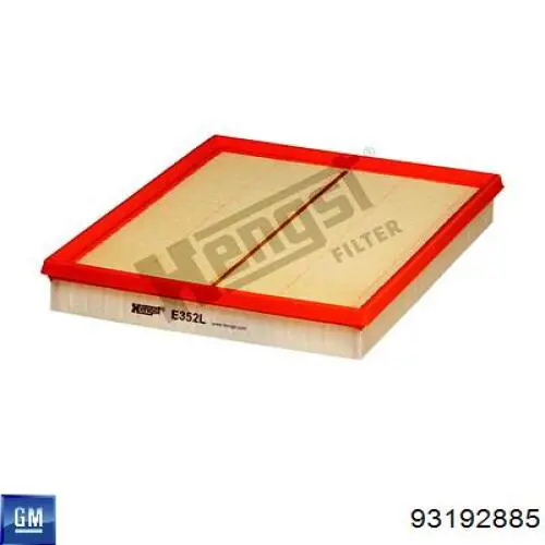 Filtro de aire 93192885 General Motors