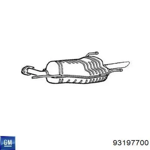 93197700 General Motors Silenciador trasero