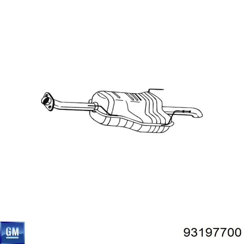 Silenciador trasero General Motors 93197700 precio, desde 93,13 EUR