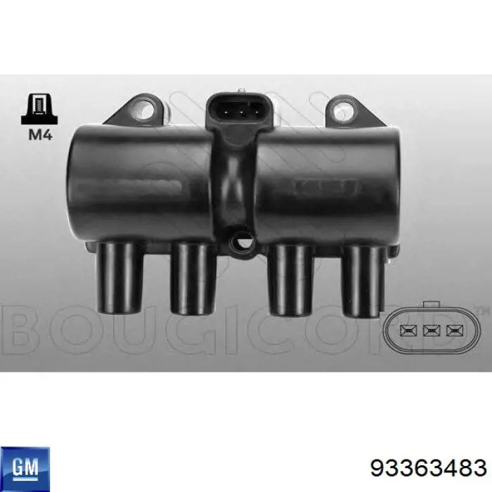 Bobina de encendido Chevrolet Cruze J300