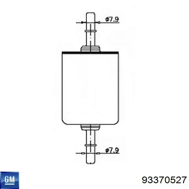 Filtro de combustible 93370527 General Motors