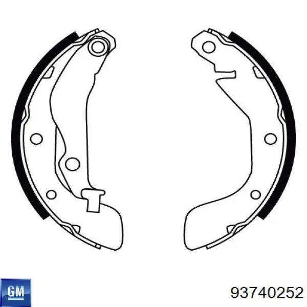 Zapatas de freno 93740252 General Motors