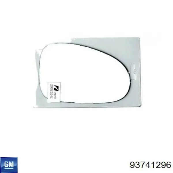 93741296 General Motors cristal de espejo retrovisor exterior derecho