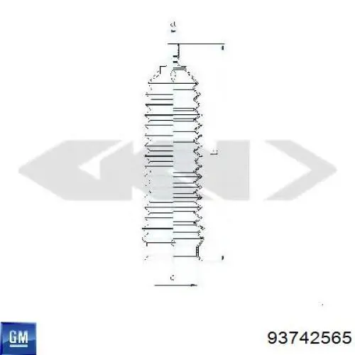 Fuelle dirección 84163 GKN-Spidan