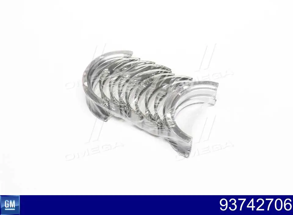 Juego de cojinetes de cigüeñal, cota de reparación (+0,25 mm) General Motors 93742706 precio, desde 19,83 EUR