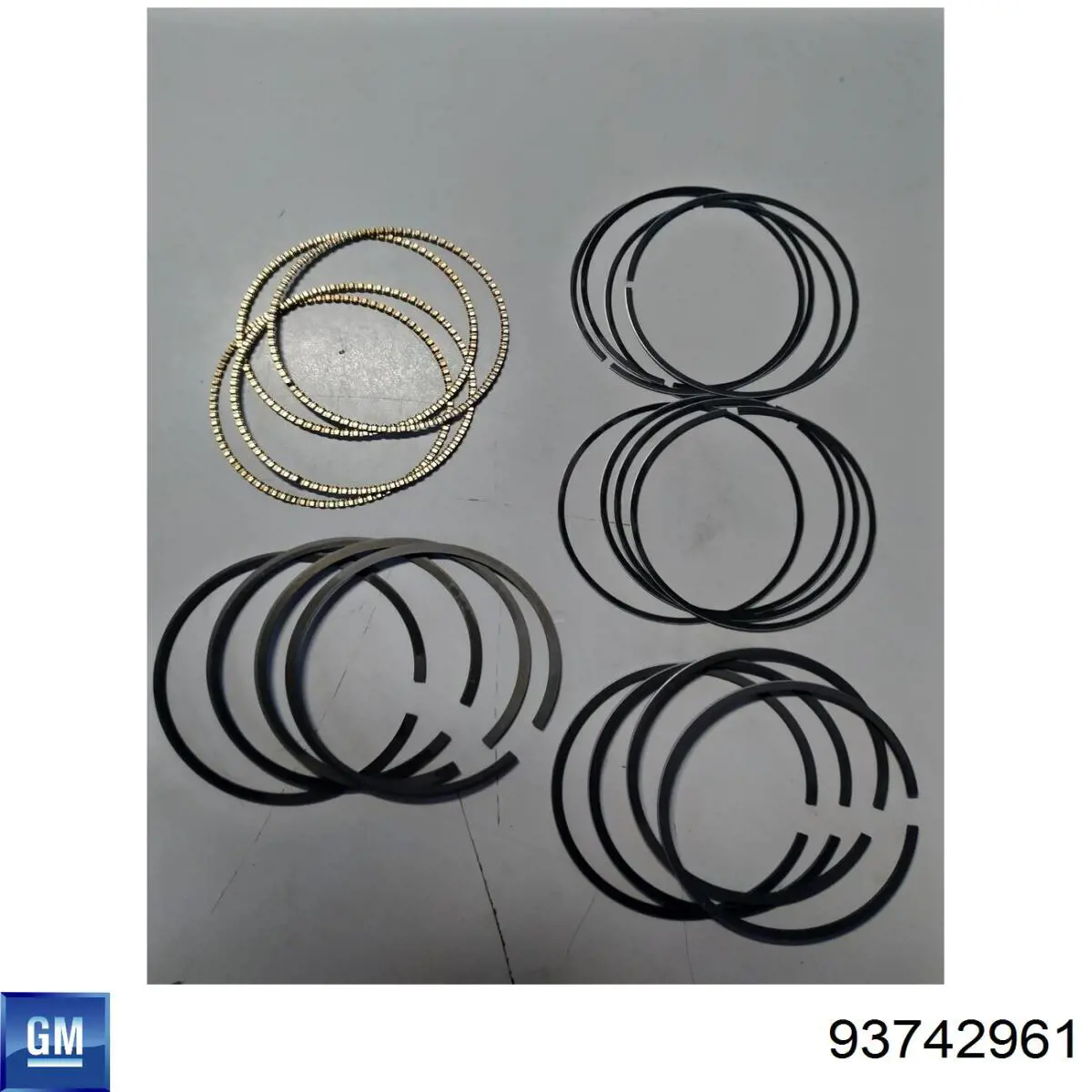 Juego de anillos de pistón, motor, STD 93742961 General Motors