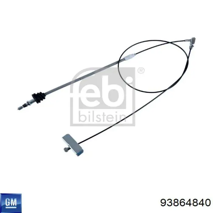 93864840 Opel cable de freno de mano intermedio