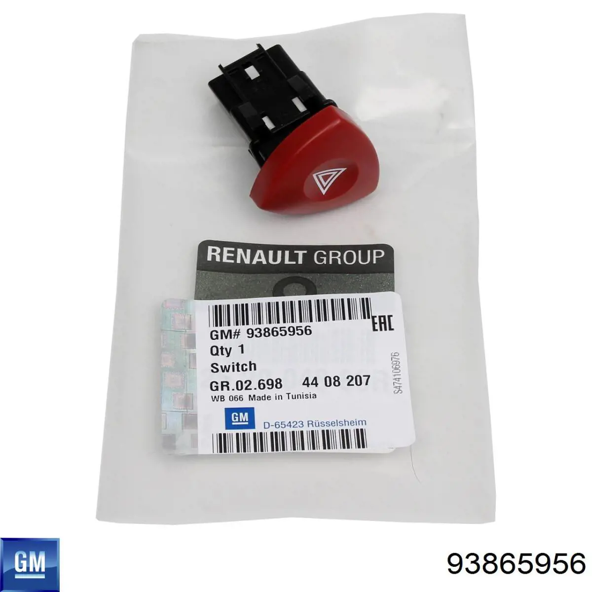 Boton de luz de emergencía 93865956 General Motors